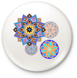 printfashion Mandala7 - Kitűző, hűtőmágnes - Fehér (3080410)