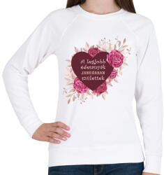 printfashion Legjobb édesanyák január - Női pulóver - Fehér (4788318)