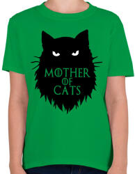 printfashion Mother of cats - Gyerek póló - Zöld (2540629)