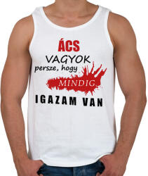 printfashion Ács vagyok. . . - Férfi atléta - Fehér (16281060)