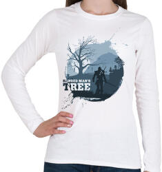 printfashion Witcher - Akasztott ember fája - Női hosszú ujjú póló - Fehér (2097038)