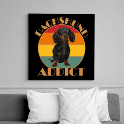 printfashion Dachshund addict - Vászonkép - Fekete (7343211)