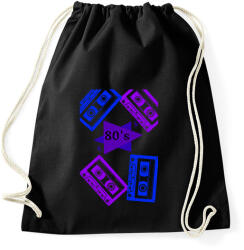 printfashion 80's - Sportzsák, Tornazsák - Fekete (2164619)