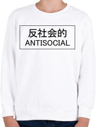printfashion Japanese antisocial - black - Gyerek pulóver - Fehér (7033840)