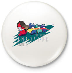 printfashion Among us -the greatest impostor - Kitűző, hűtőmágnes - Fehér (4189480)