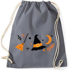 printfashion Halloweeni boszorkány - Sportzsák, Tornazsák - Grafitszürke (5513266)