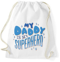 printfashion Az apukám az én szuperhősöm - Sportzsák, Tornazsák - Fehér (4370325)