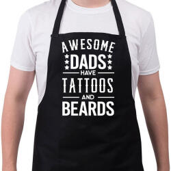 printfashion Awesome dads - Kötény - Fekete (4931517)