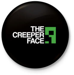 printfashion Minecraft - Creeper Face - Kitűző, hűtőmágnes - Fekete (3094299)