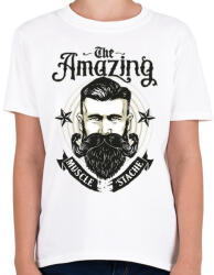 printfashion Bicepszbajusz - Gyerek póló - Fehér (90420)