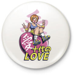 printfashion Love-manga - szerelem - Kitűző, hűtőmágnes - Fehér (4608407)