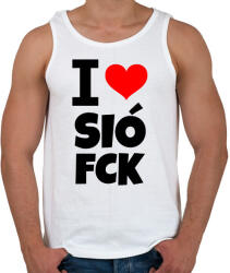 printfashion I love SióFCK - Férfi atléta - Fehér (10649470)