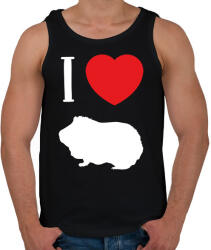 printfashion I love guinea pig (white) - Férfi atléta - Fekete (7091389)
