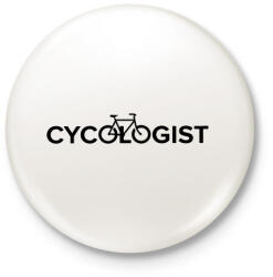 printfashion Cycle - Kitűző, hűtőmágnes - Fehér (3080922)