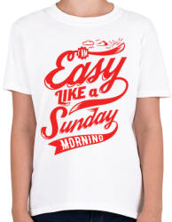 printfashion Vasárnap reggel - Gyerek póló - Fehér (50935)