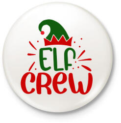 printfashion Elf crew - Kitűző, hűtőmágnes - Fehér (10756089)