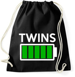 printfashion TWINS - Sportzsák, Tornazsák - Fekete (286109)