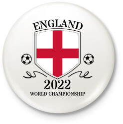 printfashion England 2022 - Kitűző, hűtőmágnes - Fehér (10795155)