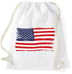 printfashion USA zászló - Sportzsák, Tornazsák - Fehér (9440357)