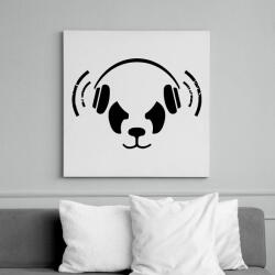 printfashion Panda beat - Vászonkép - Fehér (6624841)