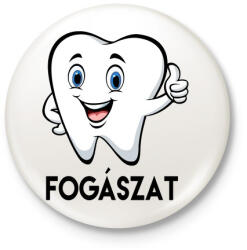 printfashion Fogászat - Kitűző, hűtőmágnes - Fehér (3078565)