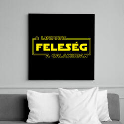 printfashion A legjobb feleség a galaxisban - Vászonkép - Fekete (6645847)