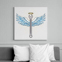 printfashion Angyali szerelő - Vászonkép - Fehér (7654241)