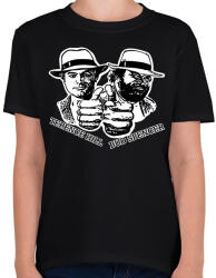printfashion Bud Spencer és Ternce Hill - Gyerek póló - Fekete (7135980)
