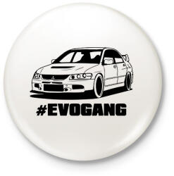 printfashion EvoGang - Kitűző, hűtőmágnes - Fehér (14817901)