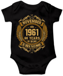 printfashion 1961 november awesome - Baba Body - Fekete (5488205)