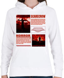 printfashion Scarecrow horror - Női kapucnis pulóver - Fehér (14715862)