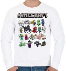printfashion Minecraft - Férfi pulóver - Fehér (493273)