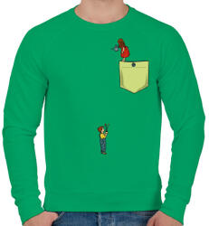 printfashion Virágöntözés - Férfi pulóver - Zöld (419483)