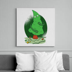 printfashion Pucér karácsonyfa - Vászonkép - Fehér (10151083)