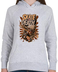 printfashion Deszka vagy halál - Női kapucnis pulóver - Sport szürke (66281)