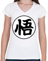 printfashion DRAGONBALL - Női V-nyakú póló - Fehér (5788872)