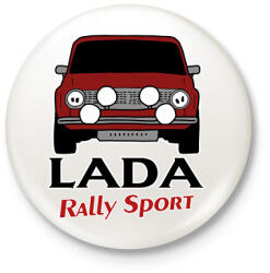 printfashion Lada rally - Kitűző, hűtőmágnes - Fehér (7037611)