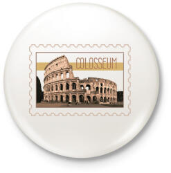 printfashion Colosseum - Kitűző, hűtőmágnes - Fehér (7426946)