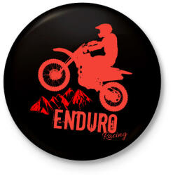 printfashion Enduro - Kitűző, hűtőmágnes - Fekete (4254755)