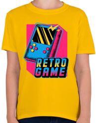 printfashion Retro játék - Gyerek póló - Sárga (2667331)