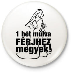 printfashion Férjhez megyek! - Kitűző, hűtőmágnes - Fehér (3077538)