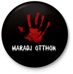 printfashion Maradj otthon - Kitűző, hűtőmágnes - Fekete (3900488)