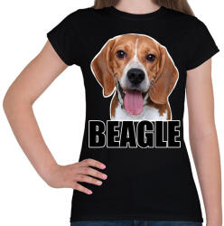 printfashion beagle - Női póló - Fekete (12088261)