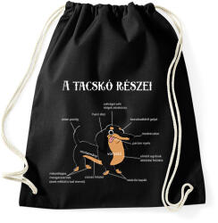 printfashion A tacskó részei - Sportzsák, Tornazsák - Fekete (14383695)