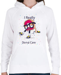 printfashion Fánk - Női kapucnis pulóver - Fehér (803692)