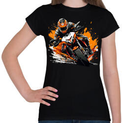 printfashion Motorozás - Női póló - Fekete (16190497)