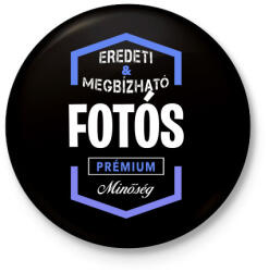 printfashion Fotós prémium minőség - Kitűző, hűtőmágnes - Fekete (3097168)