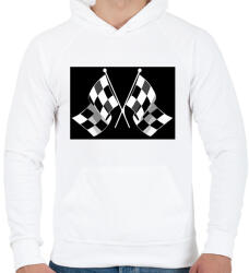 printfashion Verseny - Férfi kapucnis pulóver - Fehér (5157667)