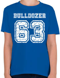 printfashion Bulldozer - Gyerek póló - Királykék (7702359)