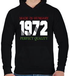 printfashion Made in hungary - Évszámmal - Férfi kapucnis pulóver - Fekete (7083325)